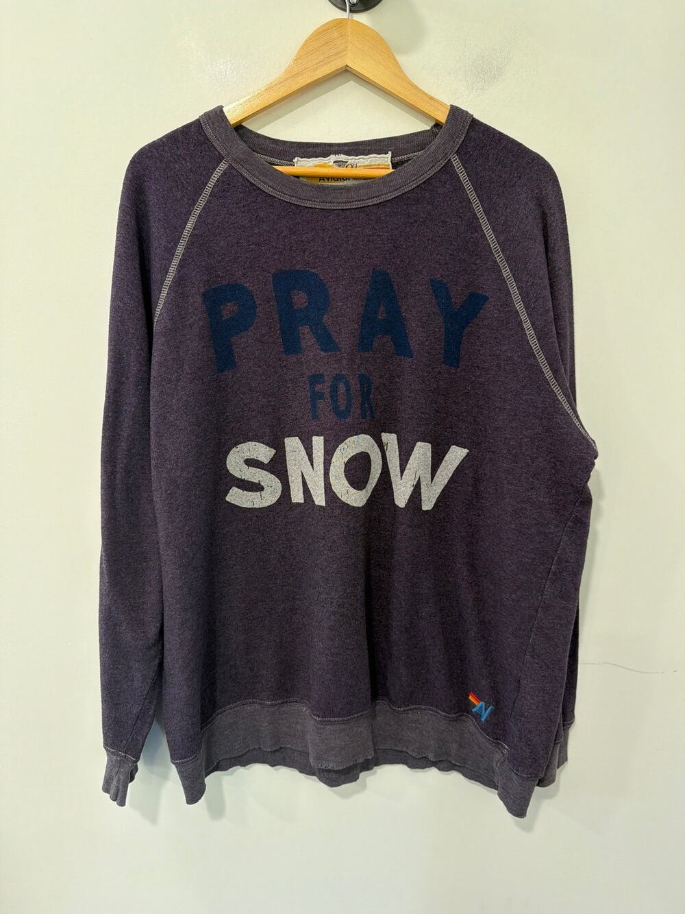 Aviator Nation Crew Neck Sweatshirt Purple Size XXL